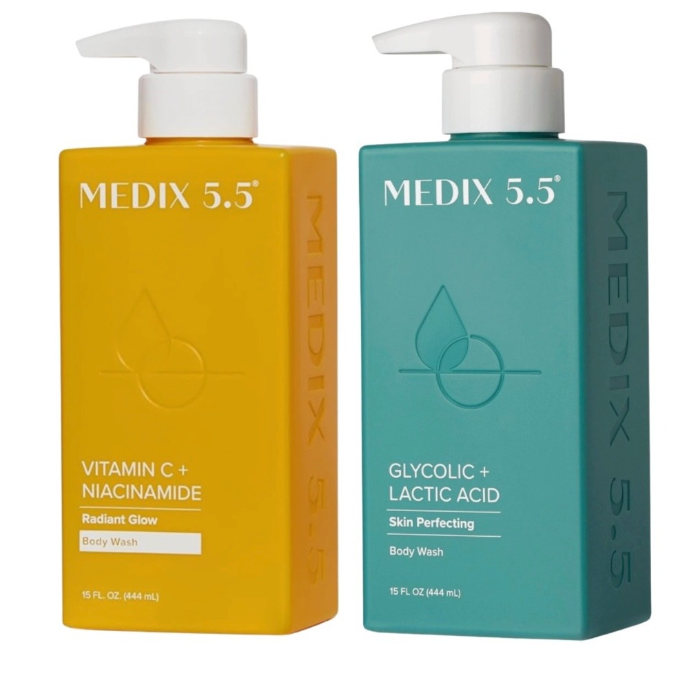MEDIX 5.5 Glycolic + Lactic Acid Body Wash & Aragon Oil + Vit E